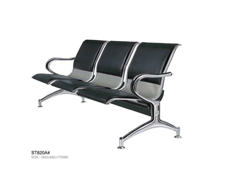 3-Link padded waiting bench