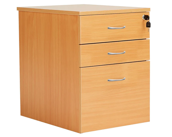 Three drawers lockable office pedestal, storage cabinet, office drawers, file cabinet, office cabinet, cabinet, wooden cabinet