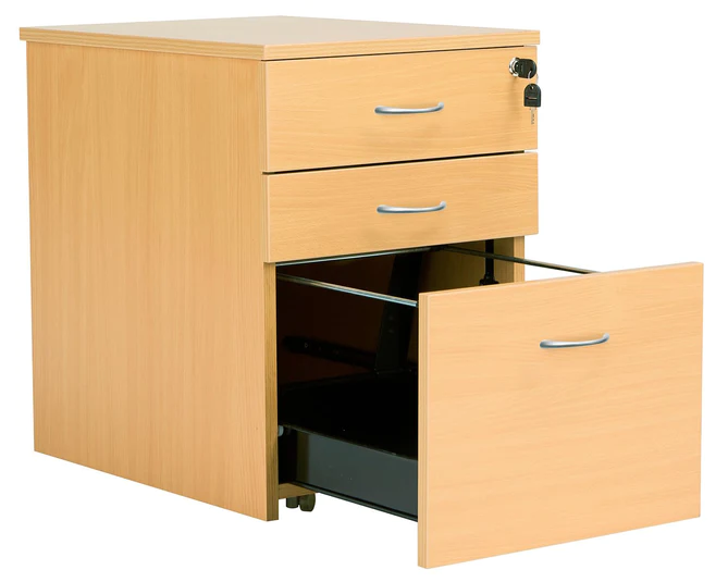 Three drawers lockable office pedestal, storage cabinet, office drawers, file cabinet, office cabinet, cabinet, wooden cabinet