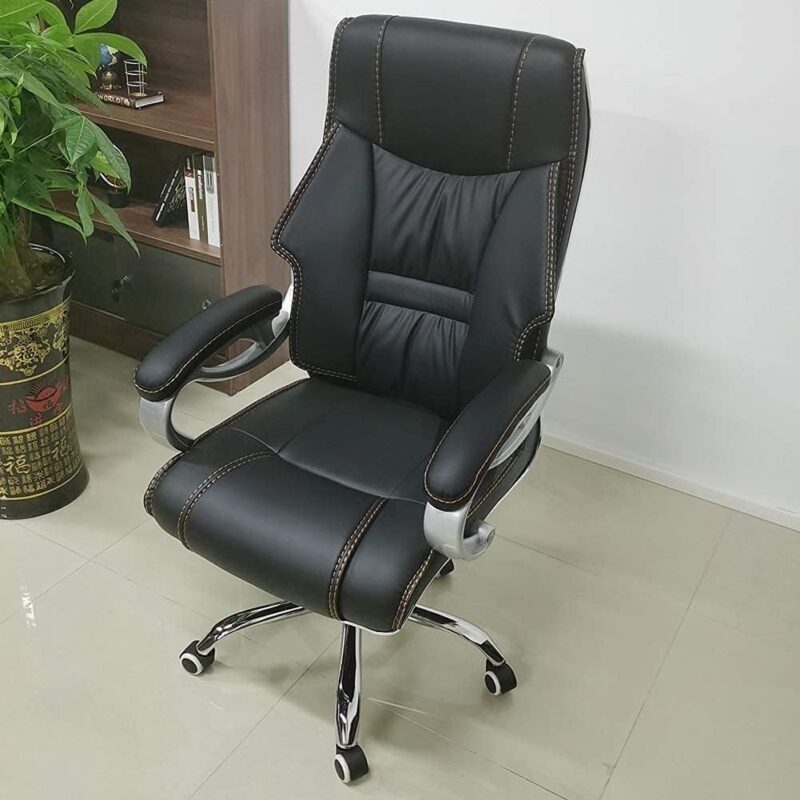 pure leather executive office seat, luxury office chair, comfortable office chair, ergonomic office chair, adjustable office chair, tilt and swivel office chair, executive office furniture