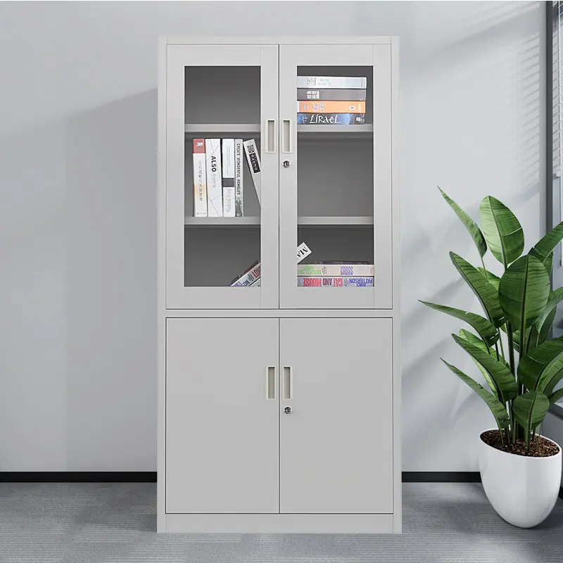 New Two-Door Metallic Office Cabinet, office cabinet, filing cabinet, half glass cabinet
