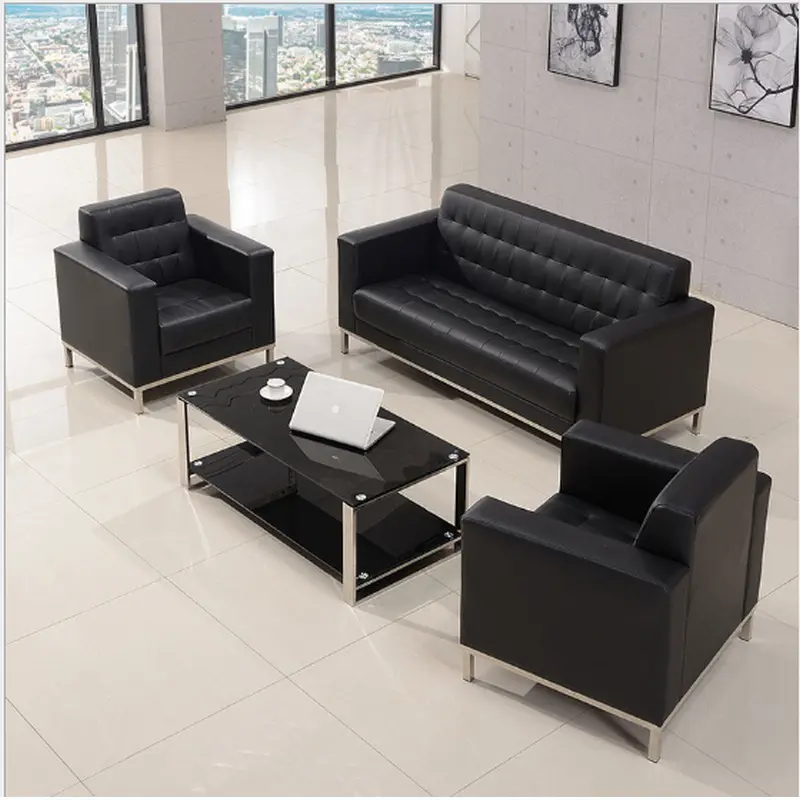 5-Seater office leather sofa