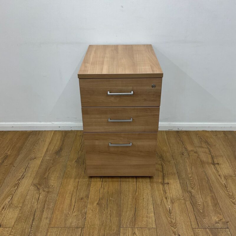 Three drawers lockable office pedestal, storage cabinet, office drawers, file cabinet, office cabinet, cabinet, wooden cabinet