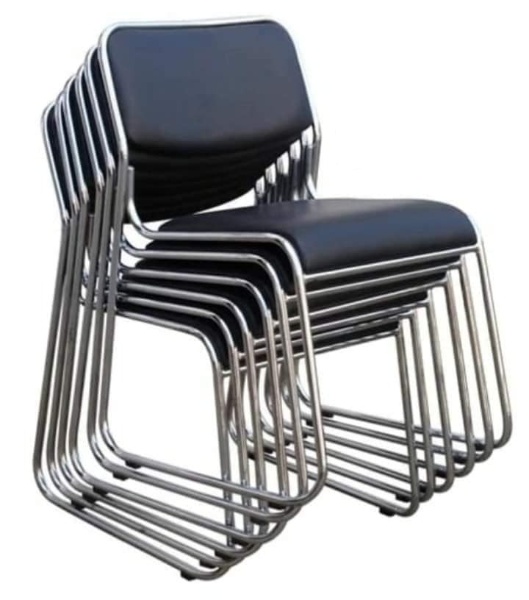 Chrome waiting seats, waiting chairs, office visitor seat, chairs, stackable chairs