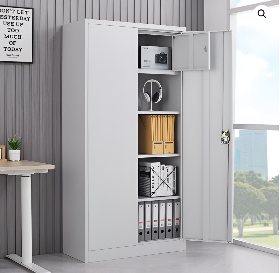 2-door steel filing cabinet, office storage, storage cabinet, filing cabinet