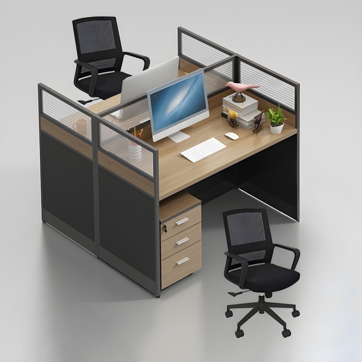 2-way modular office workstation, modern workstation, office desks, 2-way workstation, office furniture