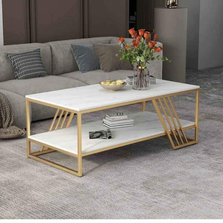 Portable White Console Tea Table, coffee table, glass coffee table, living room table, modern coffee table