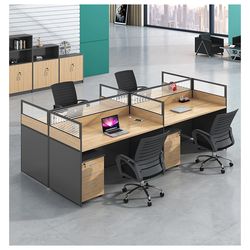 4-way modular office workstation, 4 way workstation for office, Rectangular 4 Person Partition Desk, 4 way workstation in kenya, 4 way workstation LY-355 SM\, home office 4 way workstation, Multi-Functional Office Workstation, wooden 4 way workstation