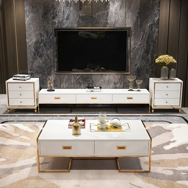 Glossy Finish Wooden Coffee Table, coffee table, modern coffee table, coffee table with storage, living room coffee table