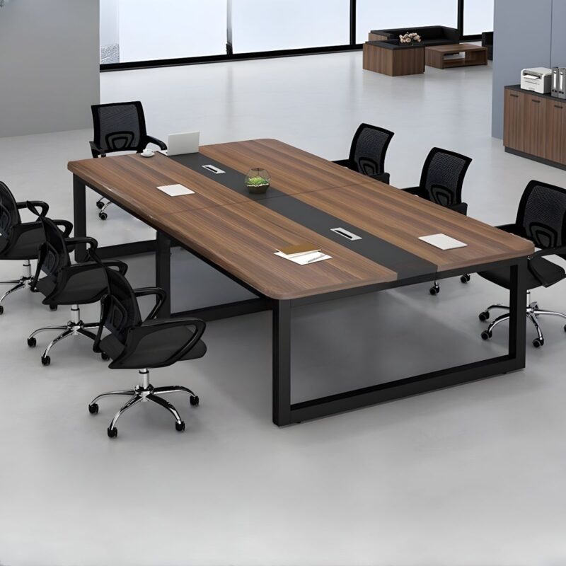Heavy Duty 2400mm Grey Oak Executive Boardroom Table