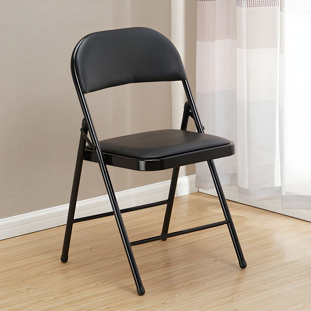 Sturdy Steel Frame Black Folding Chair