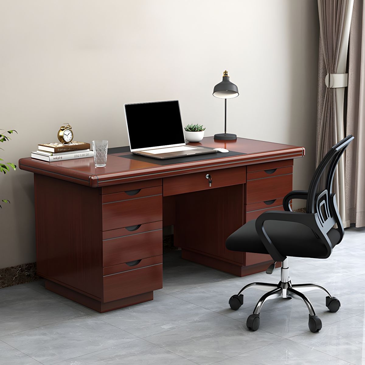 1400mm Office Table With Drawers - Image 3