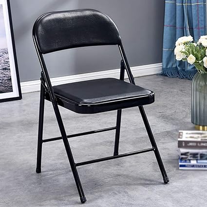 Sturdy Steel Frame Black Folding Chair