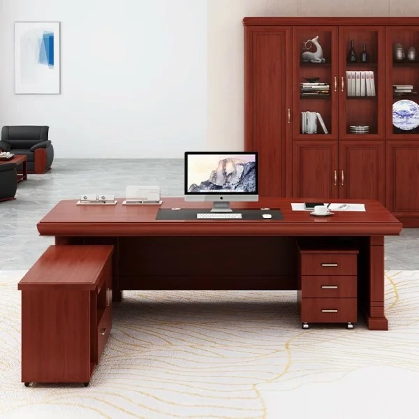 1800mm Mahogany Executive Office Desk