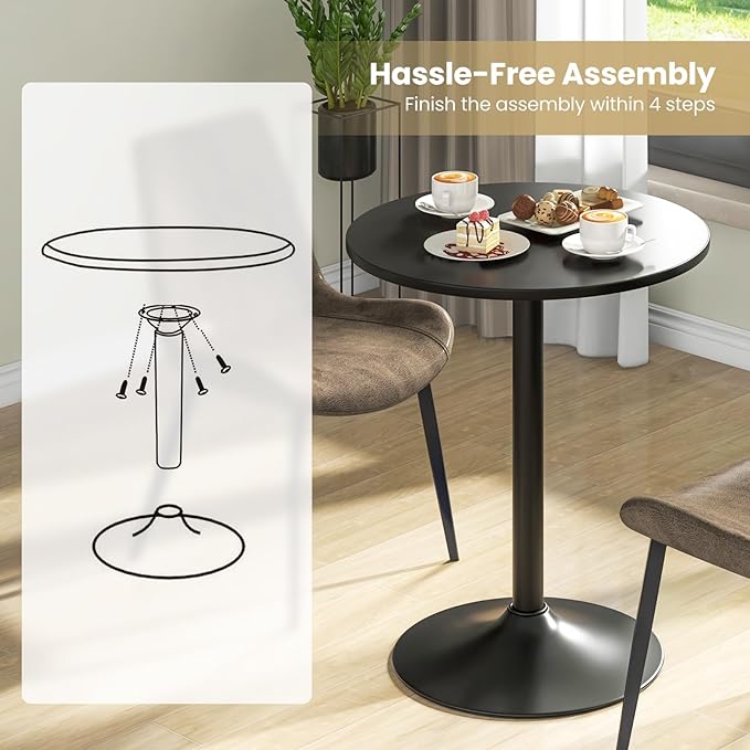 Modern Round High Bar Table