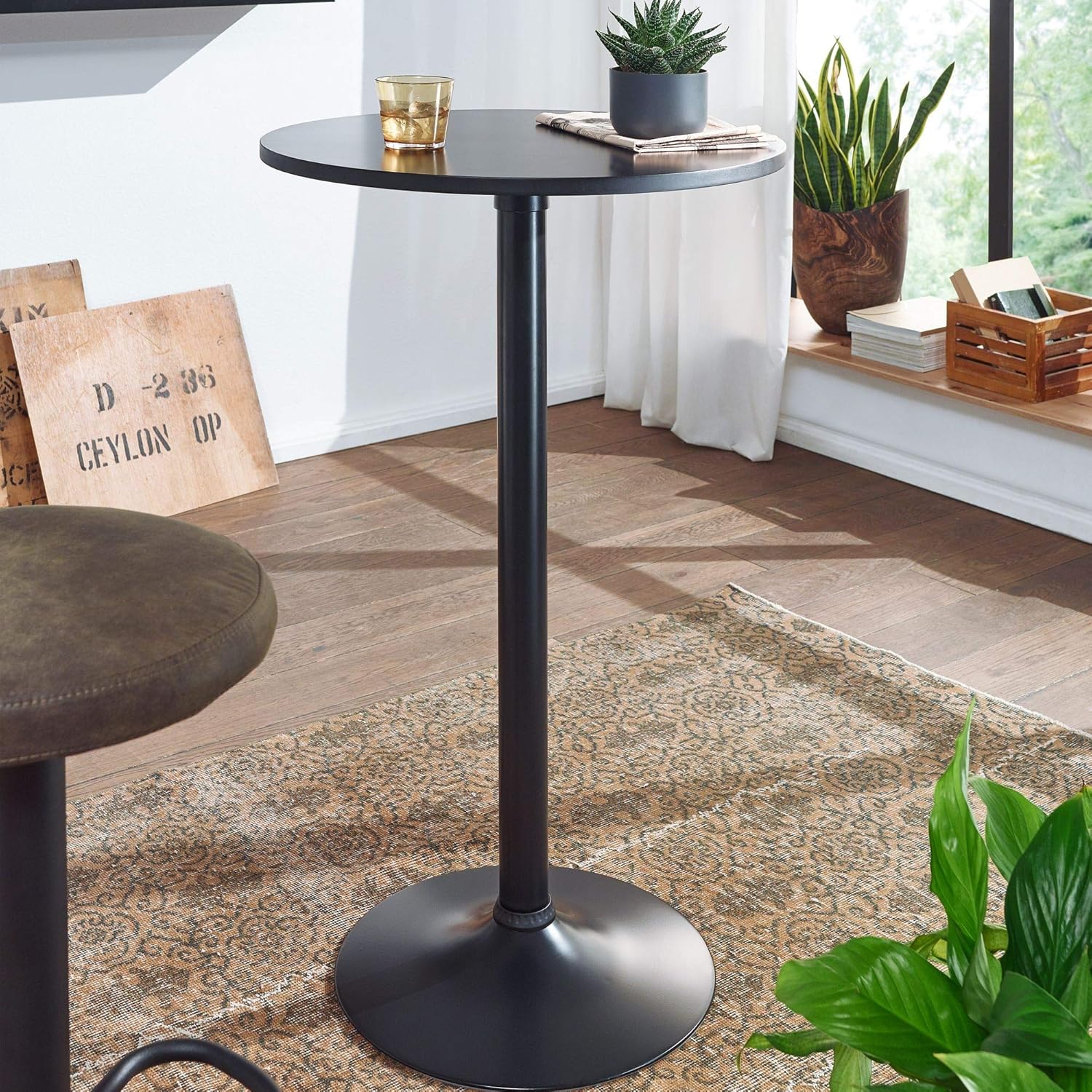 Modern Round High Bar Table