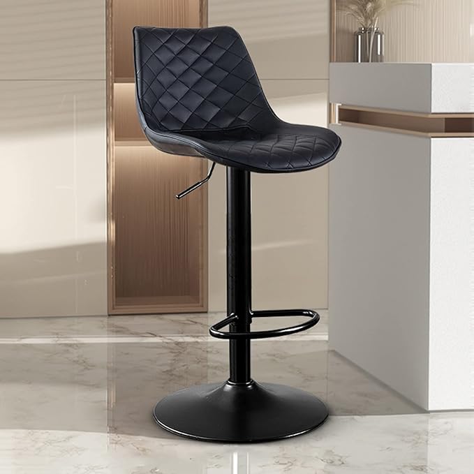 Faux Leather Swivel Bar Stool